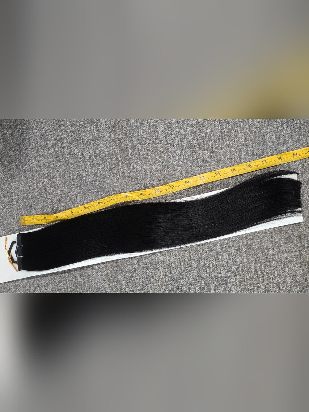 Seamless PU Skin Weft / Tape-In Human Hair Extensions - 18" Natural Black 1B